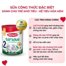 Thumbnail Combo 2 Sữa bột cải thiện tiêu hóa,giúp bé tăng cân,phát triển trí não Semper Bifidus số 1 cho bé từ 0-6 tháng tuổi 3