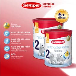 Thumbnail Combo 2 Sữa bột giúp bé tăng cân,dễ tiêu hóa, tăng đề kháng, phát triển trí não Semper Nutradefense Baby 2 400g/hộp 1
