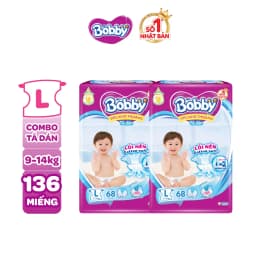 Thumbnail Combo 2 tã dán Bobby S80/M76/L68/XL62/XXL56 mới- Lõi nén cotton-soft 3mm 1