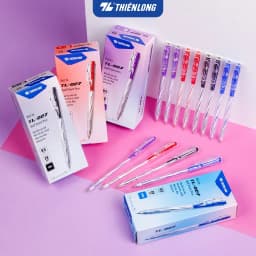 Thumbnail Combo 20 Bút bi Thiên Long TL-027 ngòi 0,5mm 4 màu - Bút bi xanh/đỏ/đen/tím, bút viết học sinh 1