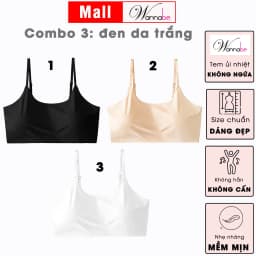 Thumbnail Combo 3 áo ngực su WANNABE áo lót áo tập áo lá chất su mềm mịn mút đệm ngực tháo rời tiện lợi  AL45S 1