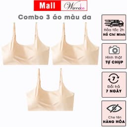 Thumbnail Combo 3 áo ngực su WANNABE áo lót áo tập áo lá chất su mềm mịn mút đệm ngực tháo rời tiện lợi  AL45S 2