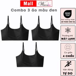 Thumbnail Combo 3 áo ngực su WANNABE áo lót áo tập áo lá chất su mềm mịn mút đệm ngực tháo rời tiện lợi  AL45S 4