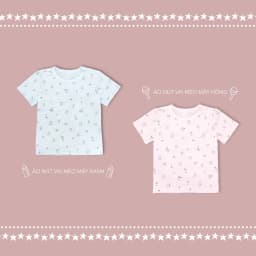 Thumbnail Combo 3 Áo Tay Cộc Nút Vai MIOMIO Vải Cotton Cho Bé Trai,Gái, Họa tiết Thỏ,Sọc,MèoMây (Từ 0-24 Tháng)Thoáng Mát Dễ Chịu 3