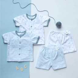 Thumbnail Combo 3 Bộ Quần Áo Cộc Sơ Sinh Thỏ Sọc Mèo MIOMIO Cho Bé Trai, Bé Gái (Từ 0 - 24 Tháng), Vải Cotton 3