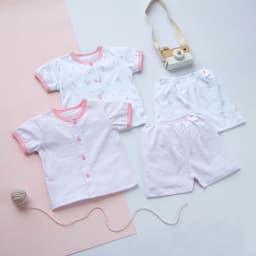Thumbnail Combo 3 Bộ Quần Áo Cộc Sơ Sinh Thỏ Sọc Mèo MIOMIO Cho Bé Trai, Bé Gái (Từ 0 - 24 Tháng), Vải Cotton 4