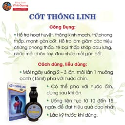 Thumbnail Combo 3 chai Cốt Thống Linh VĨNH QUANG - Hoạt huyết, thấp khớp, đau lưng - chai 280ml 2