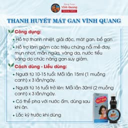 Thumbnail Combo 3 chai Thanh Huyết Mát Gan VĨNH QUANG - Thanh nhiệt, mát gan - chai 280ml 2