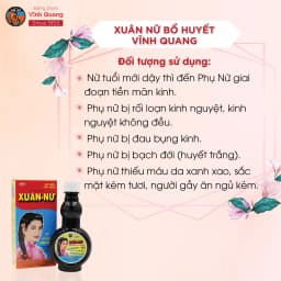 Thumbnail Combo 3 chai Xuân Nữ Bổ Huyết VĨNH QUANG 280ml - Điều hoà kinh nguyệt, đau bụng kinh, bổ máu 2
