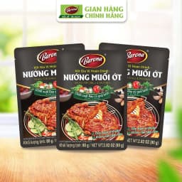 Thumbnail Combo 3 Gói Gia Vị Nướng Muối Ớt Barona 80g ướp ngon chuẩn vị không cần nêm nếm 1
