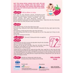 Thumbnail Combo 3 hộp Bọt tâp đánh răng Midkid vị dâu nuốt được cho bé từ 1 tuổi, giúp làm sạch, trắng răng 2