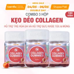 Thumbnail Combo 3 Hộp Kẹo Dẻo Collagen Hỗ Trợ Trẻ Hóa Sáng Da Kết Hợp Biotin, Vitamin C & Vitamin E CoolVita (60 viên x 3g)/hộp 1