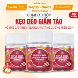 Thumbnail Combo 3 Hộp Kẹo Dẻo Giấm Táo Vitamin B12 Hỗ Trợ Tiêu Hóa, Tăng Cường Miễn Dịch Coolvita (60 viên x 3g)/hộp 1