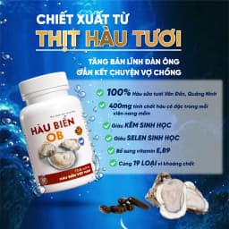 Thumbnail Combo 3 Hộp Tinh Chất Hàu OB Tăng Sinh Lý Nam Giới, Chiết Xuất Hàu Oyster (Hộp 30v) - Grow Green AZ 2