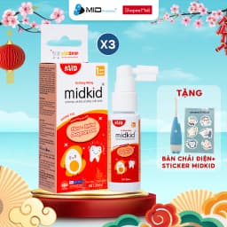 Thumbnail Combo 3 hộp xịt chống sâu răng MIDKID cho bé từ 1 tuổi giúp làm sạch và bảo vệ men răng vị táo 20ml 1