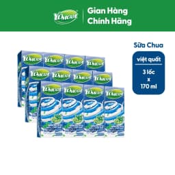 Thumbnail Combo 3 Lốc Sữa chua lên men tự nhiên Yomost bạc hà - việt quất 4x170ml/lốc 1