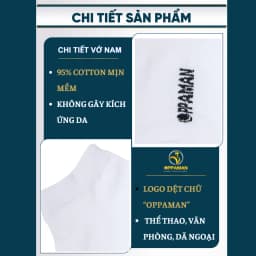 Thumbnail Combo 3 đôi tất vớ nam vải cotton khử mùi kháng khuẩn 4 màu trên mắt cá cổ ngắn dày OVT2 OPPAMAN 3
