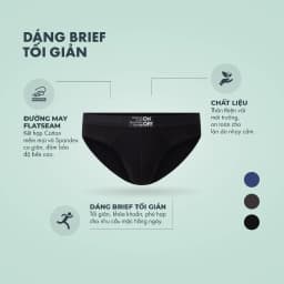 Thumbnail Combo 3 quần lót nam ONOFF cotton Mỹ dáng brief kháng khuẩn - 18UQ23A054 2