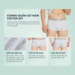 Thumbnail Combo 3 Quần lót nam ONOFF Cotton USA kháng khuẩn, khử mùi - 18UO23A035 2
