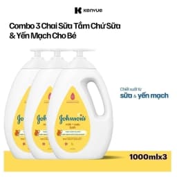 Thumbnail Combo 3 Sữa tắm Johnson's Baby Chứa Sữa & Gạo/Sữa Gạo & Yến Mạch/Sữa & Yến Mạch 1000ml/chai 1