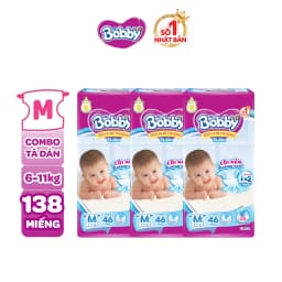 Thumbnail Combo 3 tã dán sơ sinh Bobby NB70/S54/M46 mới- Lõi nén cotton-soft 3mm 1