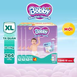 Thumbnail Combo 3 tã quần Bobby Siêu Khô Thoáng - 100% Thoáng Khí Mega Jumbo M112/L96/XL84/XXL76 3