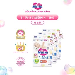 Thumbnail Combo 3 Tã/bỉm dán Merries Đủ Size NB76/S70/M56/L48/XL40 3