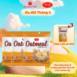 Thumbnail Combo 3 túi bánh yến mạch Oatmeal Richy túi to 220g-250g tặng thêm 3 túi bánh yến mạch mini bite 35-40g 1