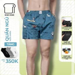 Thumbnail COMBO 3-5 quần đùi cotton mẫu ngẫu nhiên BAMI HOME, mặc ngủ, mặc nhà có túi mềm mại thoáng mát QNCT2 1