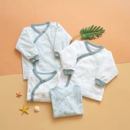Thumbnail Combo 4 Áo Sơ Sinh Dài Tay Cài Lệch MIOMIO - Cho Bé Trai, Bé Gái (Từ 0-3M), Vải Cotton 4