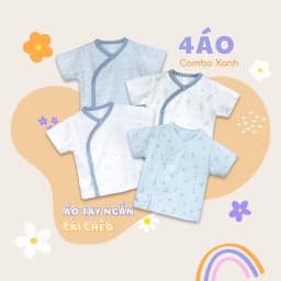 Thumbnail Combo 4 Áo Sơ Sinh Tay Ngắn, Cài Lệch MIOMIO - Cho Bé Trai, Bé Gái (Từ 0-3M), Vải Cotton 2