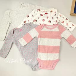 Thumbnail Combo 4 cái bodysuit sơ sinh bé trai bé gái màu ngẫu nhiên chất cotton dưới 2 tuổi MINTSCLOSET MIMT'S CLOSET - BS6016 3