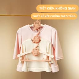 Thumbnail Combo 4 Móc treo quần áo trẻ em giá treo quần áo trẻ em đặc biệt có thể thu gọn cho trẻ sơ sinh và trẻ nhỏ 1
