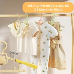 Thumbnail Combo 4 Móc treo quần áo trẻ em giá treo quần áo trẻ em đặc biệt có thể thu gọn cho trẻ sơ sinh và trẻ nhỏ 2