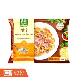 Thumbnail Combo 4 Mỳ Ý SG Food 250g xốt bò bằm, xúc xích, xốt kem thịt xông khói, xốt kem cá hồi 3