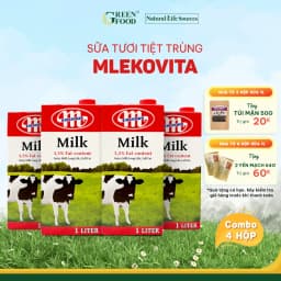 Thumbnail Combo 4 Sữa Tươi Tiệt Trùng Mlekovita Nguyên Kem 1L - Béo Cao 3.5%, Không Đường, Nhập Khẩu từ Ba Lan 1