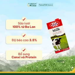 Thumbnail Combo 4 Sữa Tươi Tiệt Trùng Mlekovita Nguyên Kem 1L - Béo Cao 3.5%, Không Đường, Nhập Khẩu từ Ba Lan 3