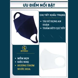 Thumbnail Combo 5 Khẩu trang vải chống tia uv chống nắng vải poly vải su thoáng khí mịn OKT10 OPPAMAN 2