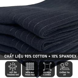 Thumbnail Combo 5 đôi tất vớ nam cổ cao công sở RANO gân chìm, chất liệu cotton cao cấp thoáng khí co giãn 4 chiều màu đen 3