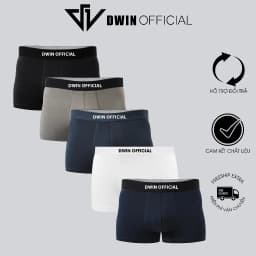 Thumbnail Combo 5 quần lót nam DWIN sịp đùi kháng khuẩn cao cấp boxer tam giác vải thun lạnh co dãn 4 chiều 1