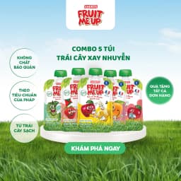 Thumbnail Combo 5 Túi Trái Cây Xay Nhuyễn Nguyên Chất - 100% trái cây thật - ANDROS FRUIT ME UP - 90gx5 2