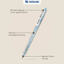 Thumbnail Combo 5/10/20 Bút bi Thiên Long Pro 027 TL-105 - 3 màu mực, thân bút pastel thời trang, phù hợp cho học sinh, sinh viên 2