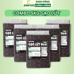 Thumbnail COMBO 5KG Gạo lứt đen gạo st25 gạo séng cù gạo nhật dẻo ONFOD ăn dặm cho bé ăn kiêng giảm cân healthy 1