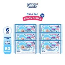 Thumbnail Combo 6 gói khăn ướt Bobby Care gói Bổ sung 80 2