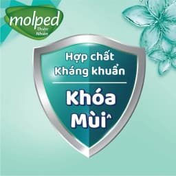 Thumbnail Combo 8 Gói Băng vệ sinh Molped thiên nhiên Kháng khuẩn Siêu mỏng có cánh 23cm (GÓI 8 MIẾNG) 4