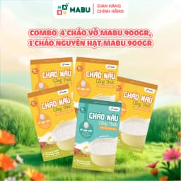Thumbnail Combo ăn dặm Mabu tăng thô cho bé từ 8th(4cháovỡ 900g+1cháonguyên 900g)dinh dưỡng,khoa học,vượt trội 1