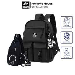 Thumbnail COMBO: Balo Fortune Mouse laptop B188 + Túi Đeo chéo Hàn Quốc 012 (không kèm móc khóa) 1