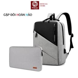 Thumbnail Combo Balo Laptop tích hợp cáp sạc USB và Túi chống sốc laptop bảo vệ laptop HARAS HR298TC001 1