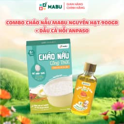 Thumbnail Combo Cháo Nấu Nguyên Hạt Công Thức Mabu và Dầu Cá Hồi Anpaso – Bổ Sung DHA Cho Trí Não & Thị Giác Cho Bé Ăn Dặm Từ 10th 2