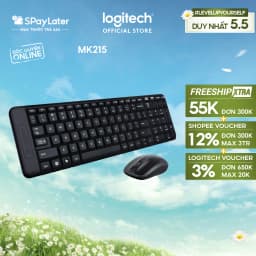 Thumbnail Combo chuột phím không dây Logitech MK215 - nhỏ gọn, có phím số, 1 đầu thu USB 1